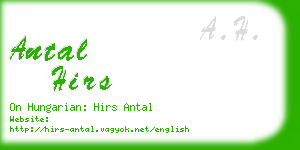 antal hirs business card